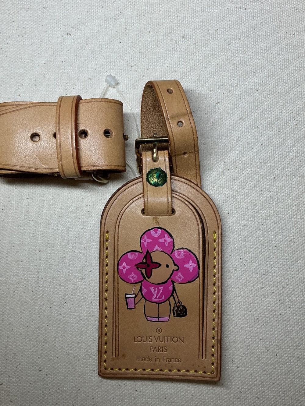 Louis Vuitton Luggage Tag with Handpainted Summertime Vivienne